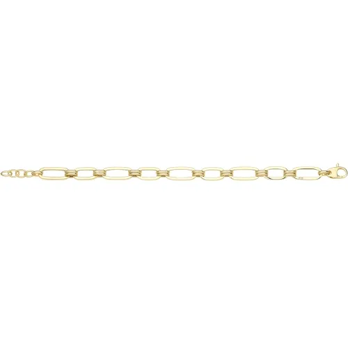9ct Yellow Gold Hollow Bracelet 6.6g